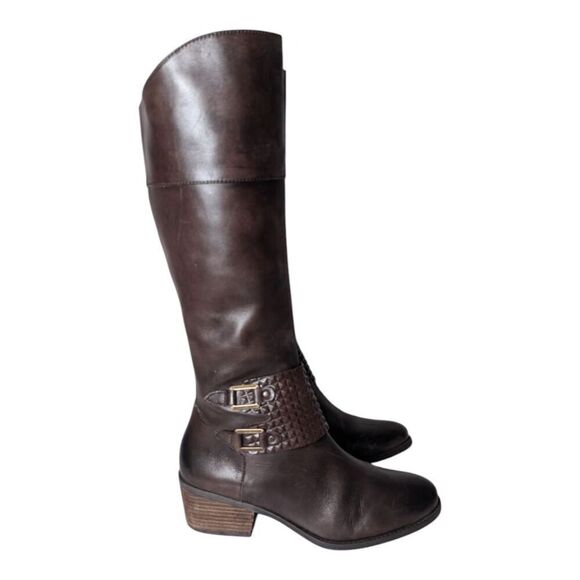 VINCE CAMUTO Bartina Tall Brown Leather Boot Size 8.5M - Picture 3 of 9